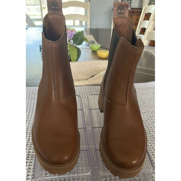 Timberland Women's Carnaby Cool Tan Chelsea Boots Size 9 - Picture 12 of 16